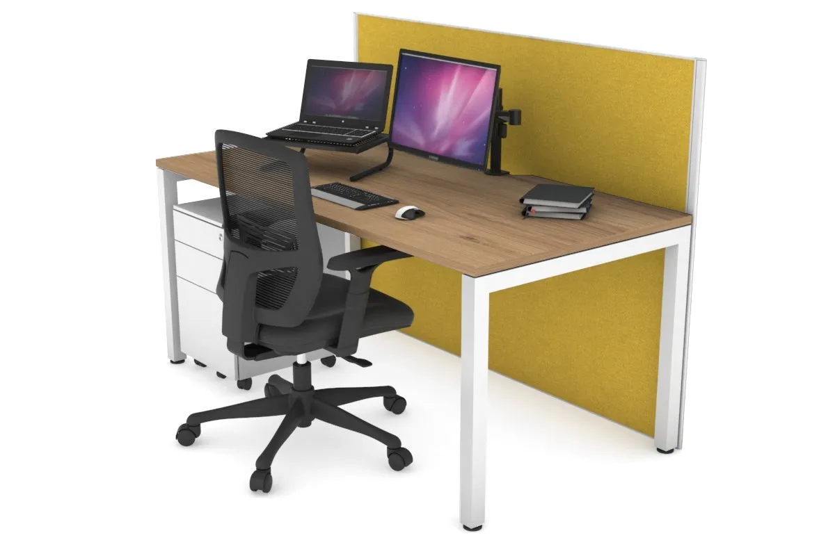 Horizon Quadro Square Legs Office Desk [1600L x 800W with Cable Scallop]