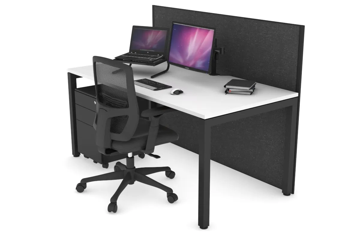 Horizon Quadro Square Legs Office Desk [1600L x 800W with Cable Scallop]