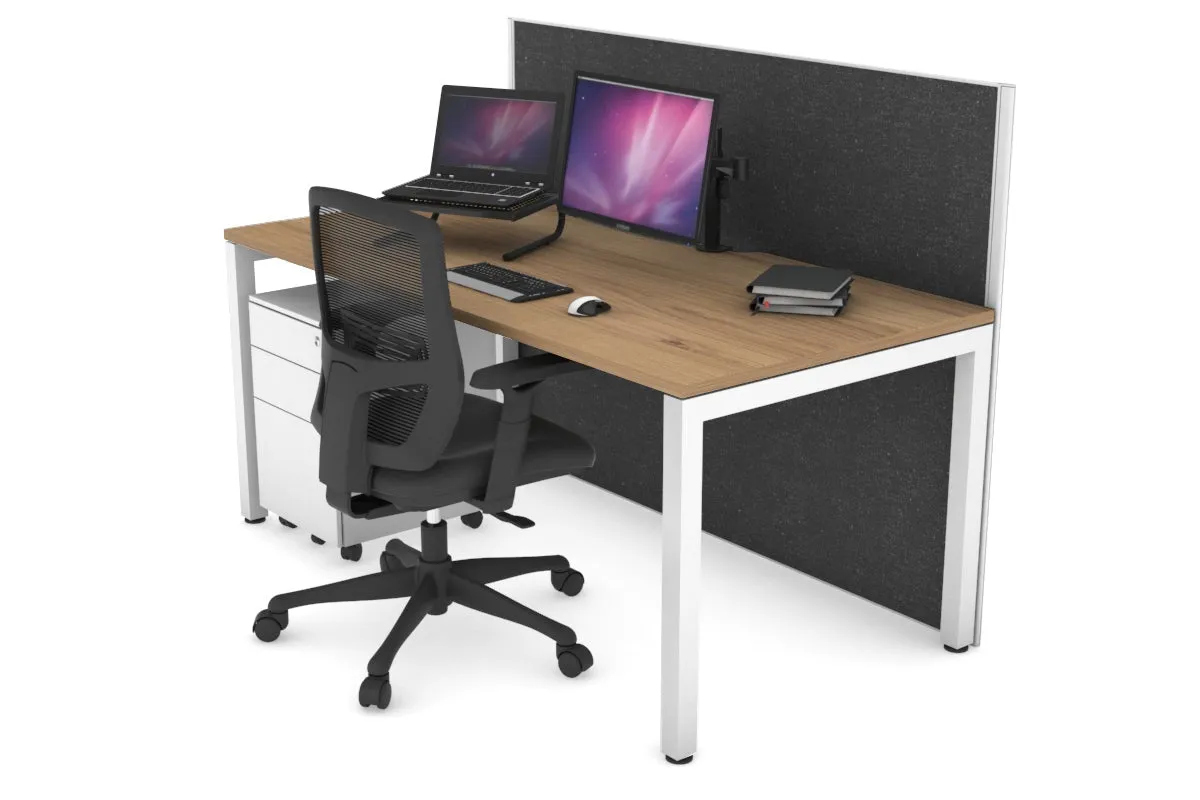 Horizon Quadro Square Legs Office Desk [1600L x 800W with Cable Scallop]