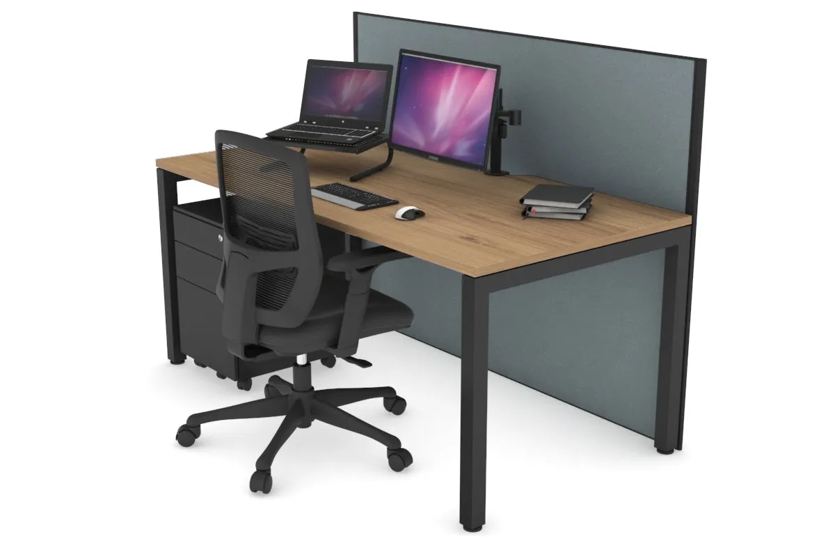 Horizon Quadro Square Legs Office Desk [1600L x 800W with Cable Scallop]