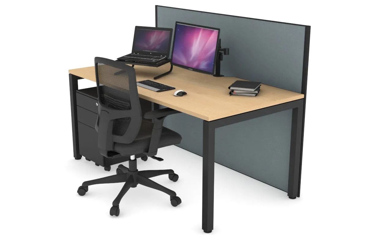 Horizon Quadro Square Legs Office Desk [1600L x 800W with Cable Scallop]