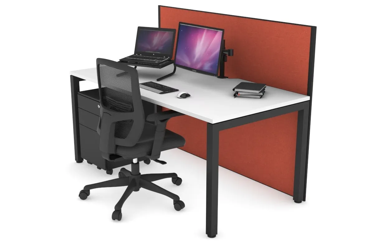 Horizon Quadro Square Legs Office Desk [1600L x 800W with Cable Scallop]