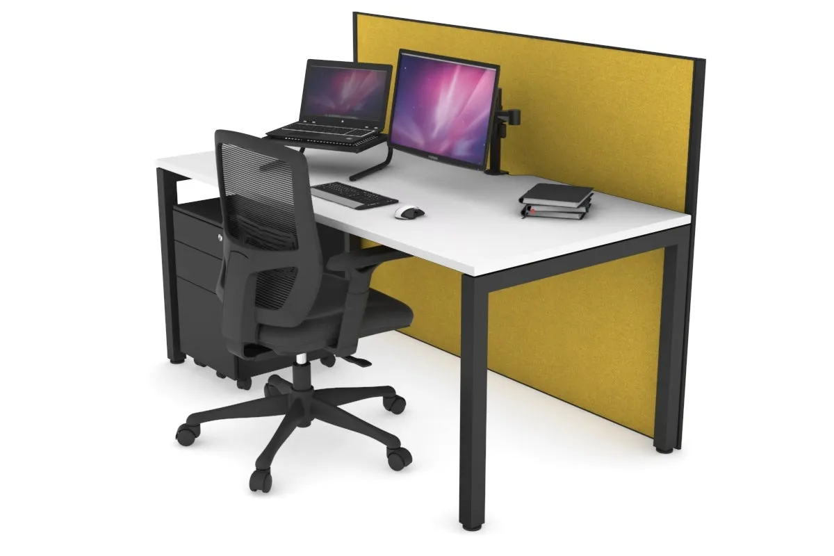 Horizon Quadro Square Legs Office Desk [1600L x 800W with Cable Scallop]