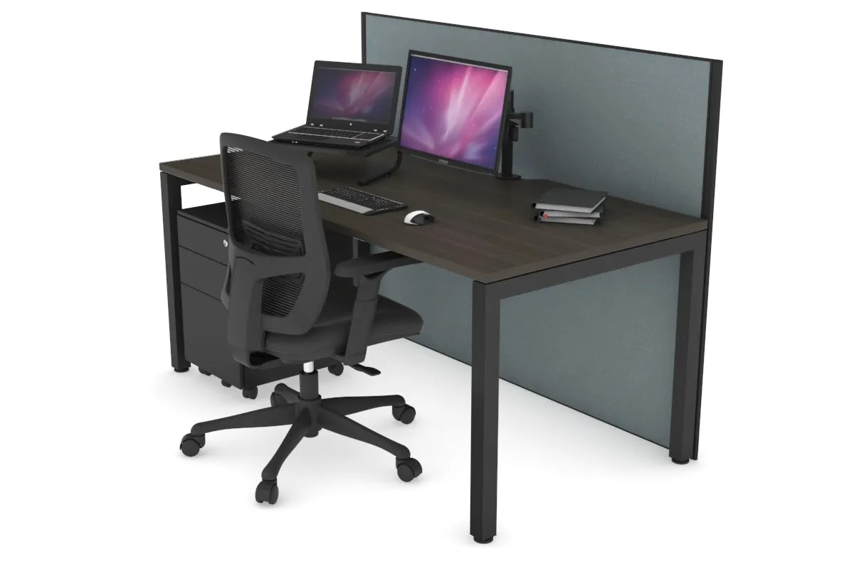 Horizon Quadro Square Legs Office Desk [1600L x 800W with Cable Scallop]