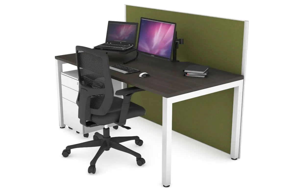 Horizon Quadro Square Legs Office Desk [1600L x 800W with Cable Scallop]