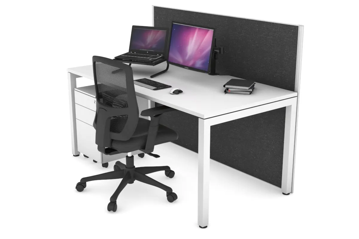 Horizon Quadro Square Legs Office Desk [1600L x 800W with Cable Scallop]