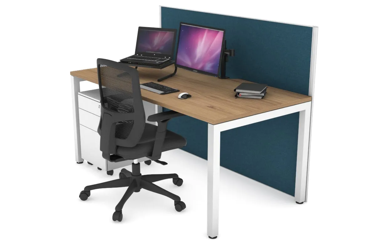 Horizon Quadro Square Legs Office Desk [1600L x 800W with Cable Scallop]