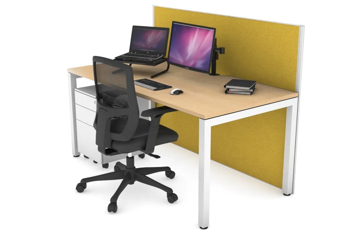 Horizon Quadro Square Legs Office Desk [1600L x 800W with Cable Scallop]