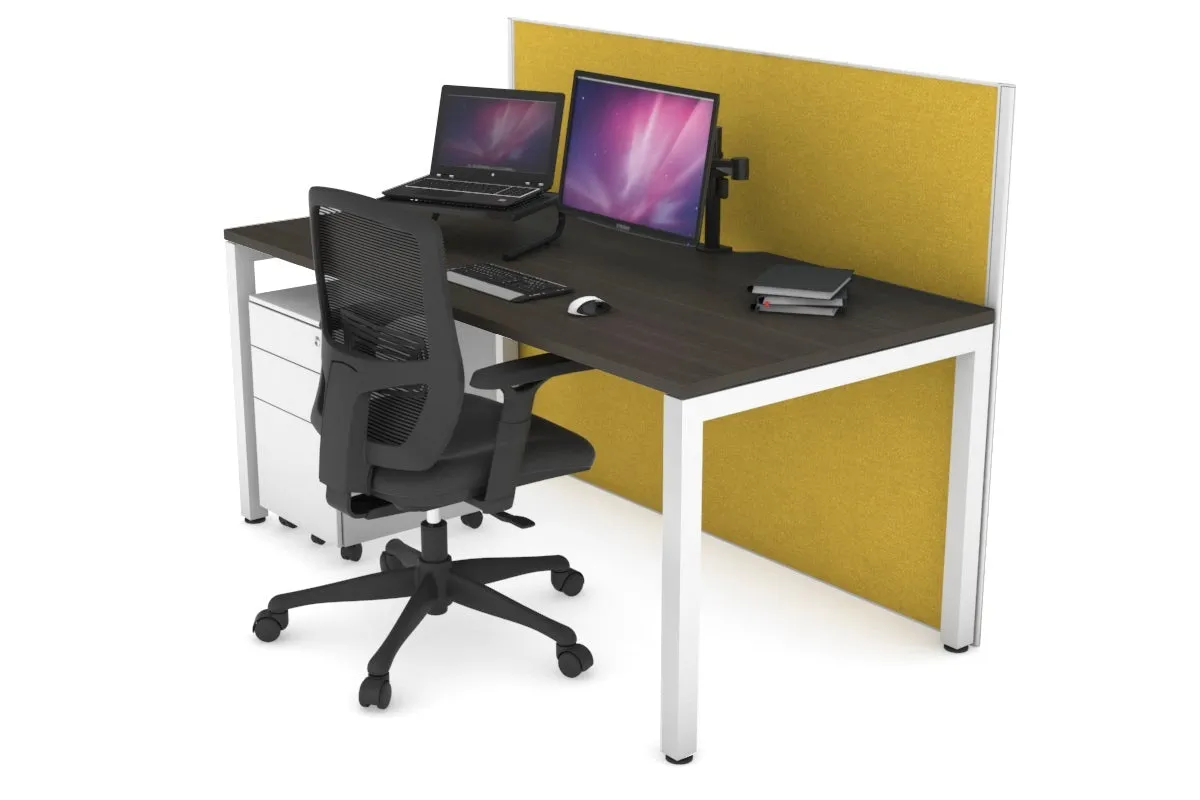 Horizon Quadro Square Legs Office Desk [1600L x 800W with Cable Scallop]