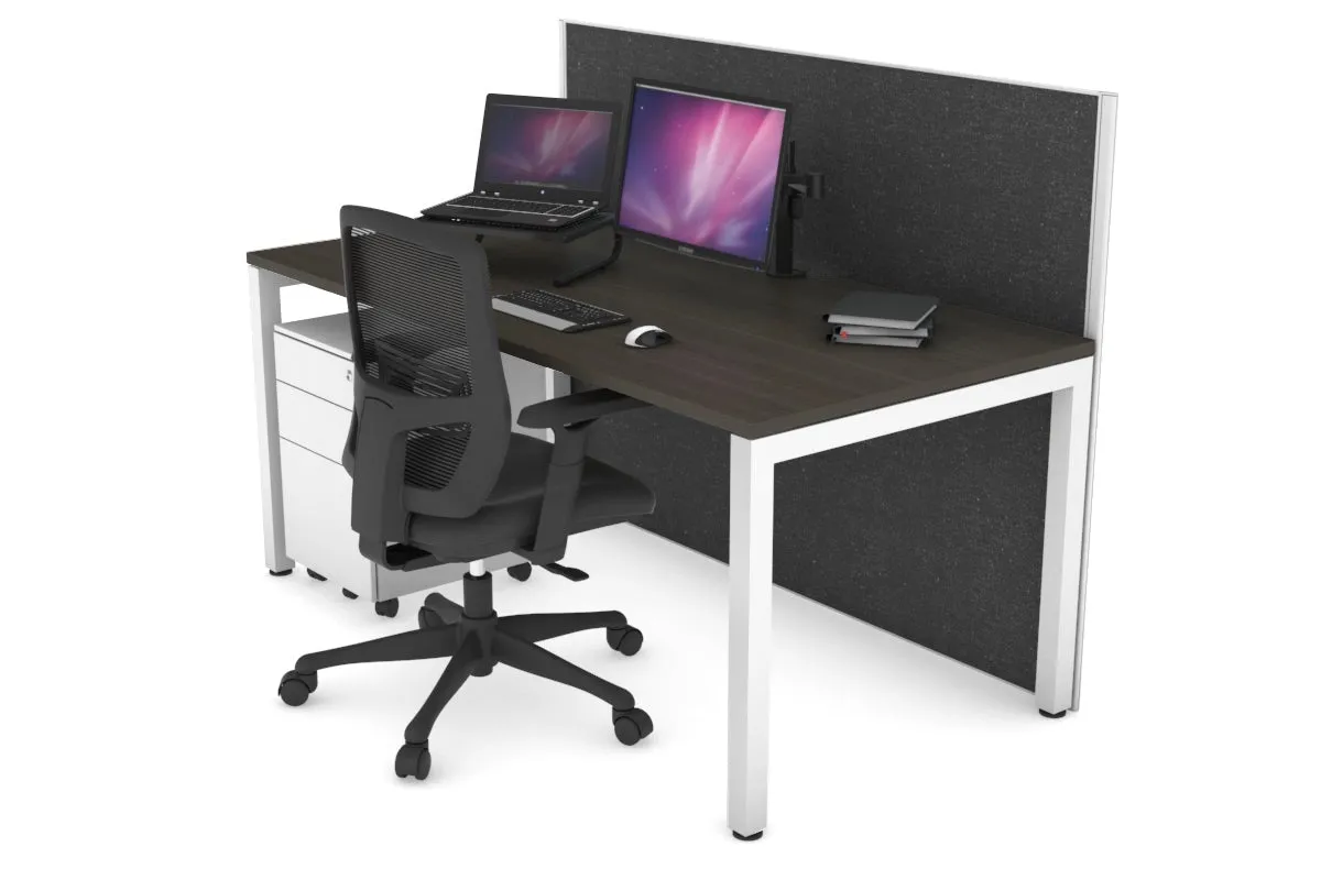 Horizon Quadro Square Legs Office Desk [1600L x 800W with Cable Scallop]