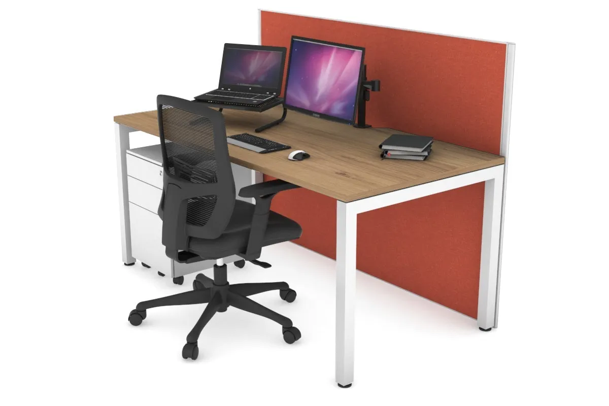 Horizon Quadro Square Legs Office Desk [1600L x 800W with Cable Scallop]