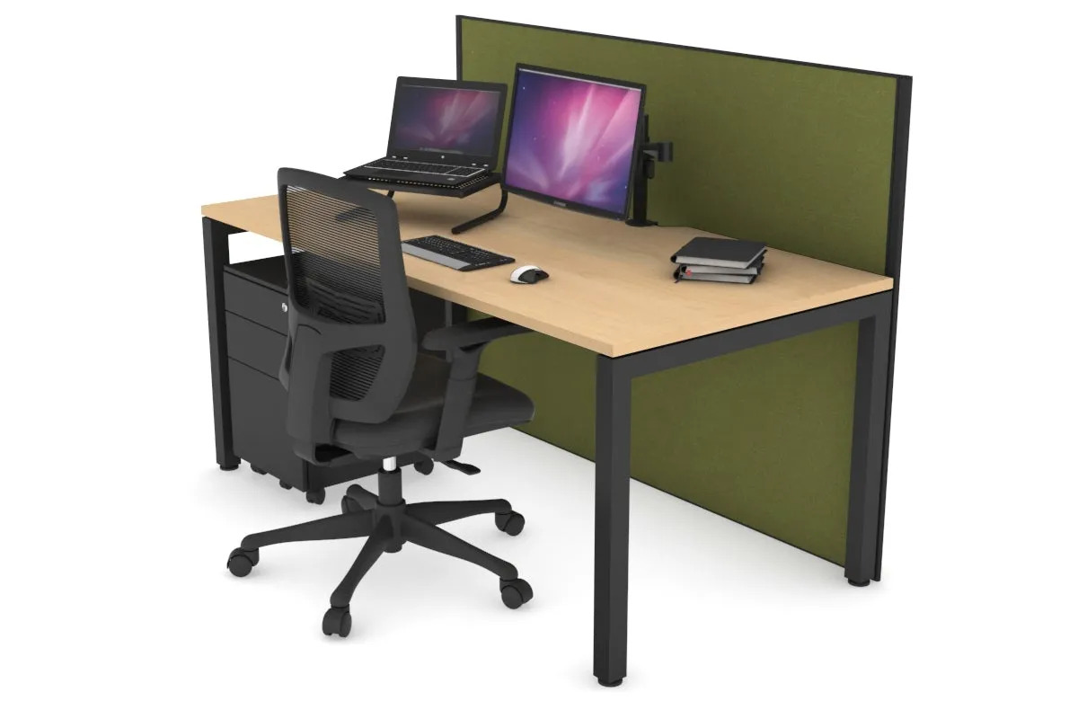 Horizon Quadro Square Legs Office Desk [1600L x 800W with Cable Scallop]