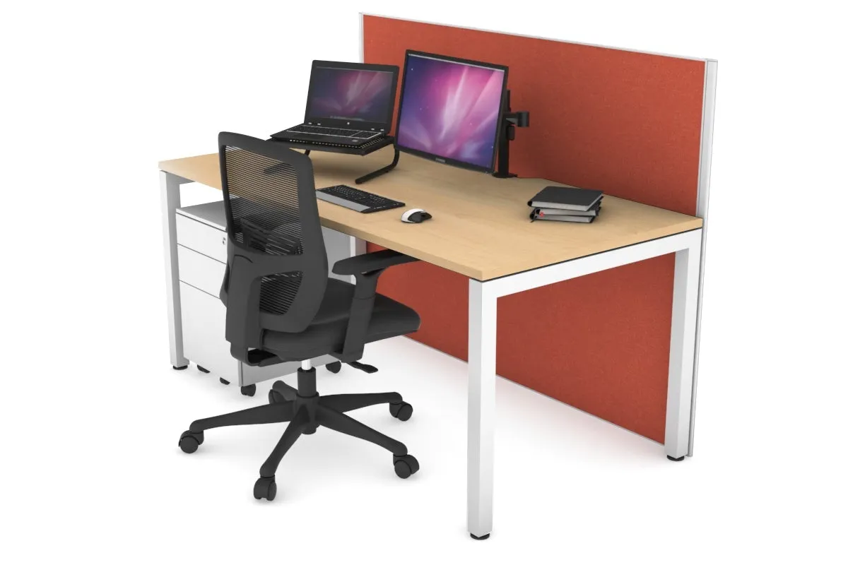 Horizon Quadro Square Legs Office Desk [1600L x 800W with Cable Scallop]