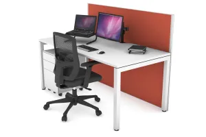 Horizon Quadro Square Legs Office Desk [1600L x 800W with Cable Scallop]