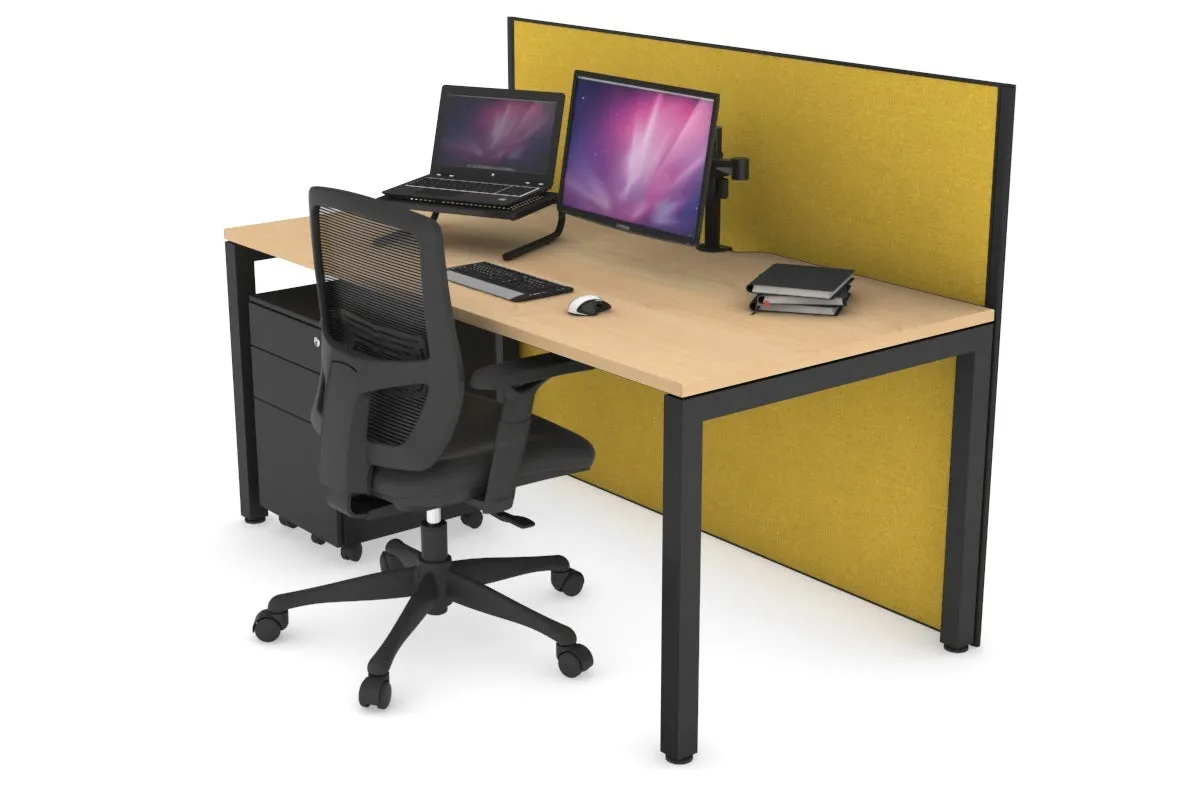 Horizon Quadro Square Legs Office Desk [1600L x 800W with Cable Scallop]