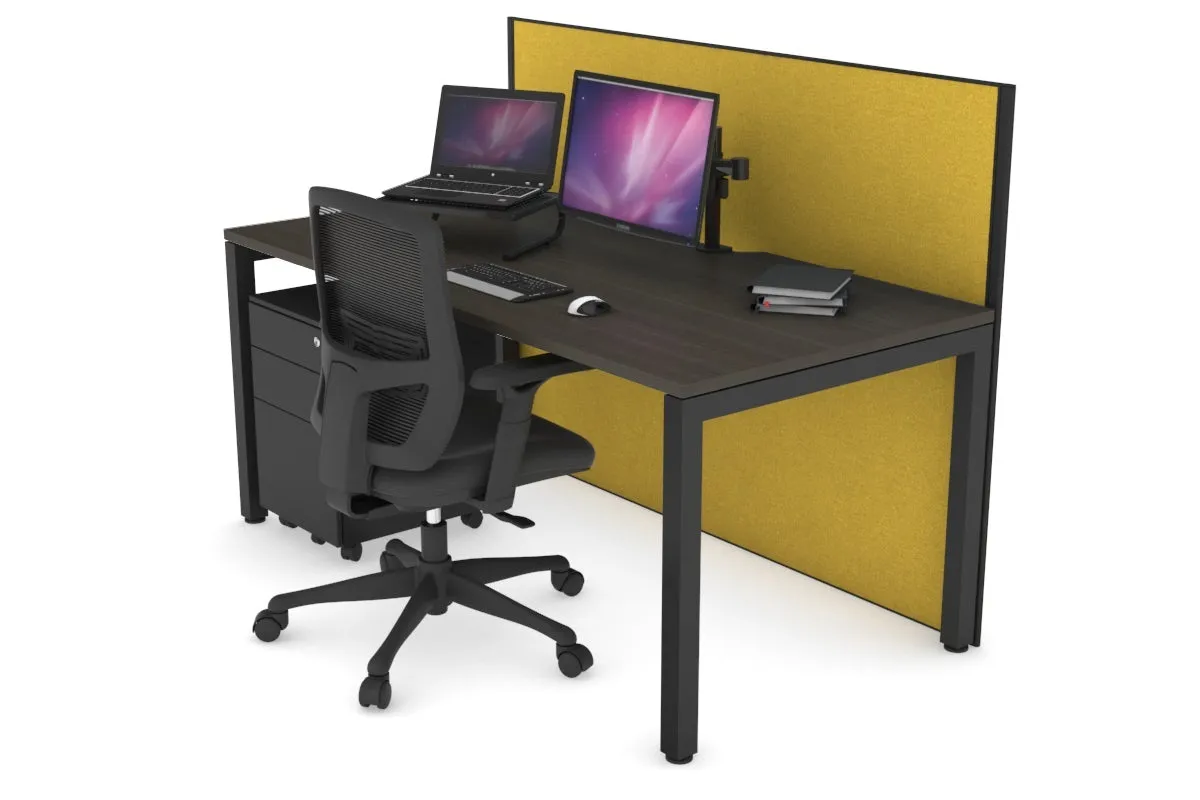 Horizon Quadro Square Legs Office Desk [1600L x 800W with Cable Scallop]