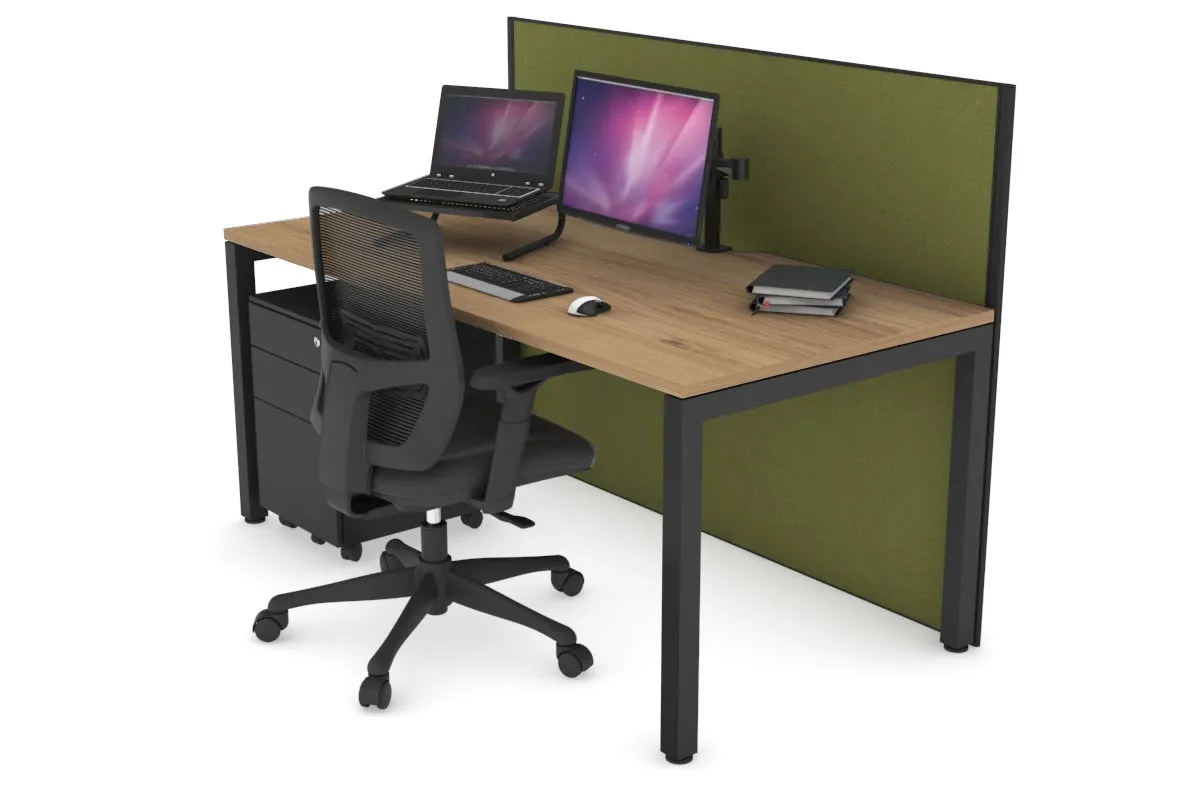 Horizon Quadro Square Legs Office Desk [1600L x 800W with Cable Scallop]