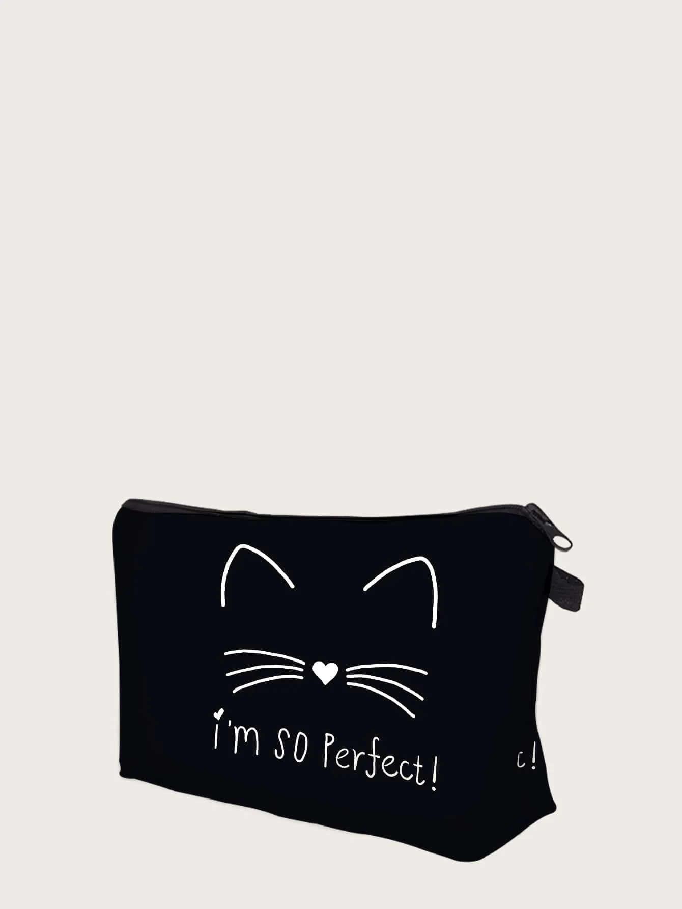 I Am So Perfect Cat Cosmetic Bag Makeup Bag Cosmetic Organizer Toiletries Bag