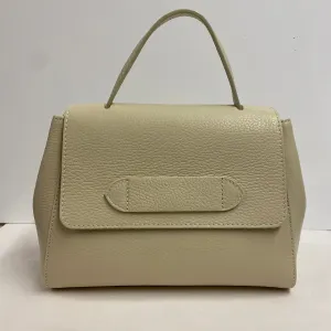 Italian Leather Bag - Cream