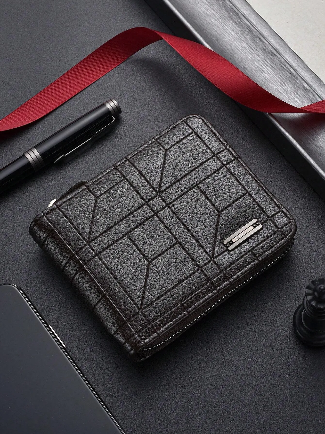 Korean-Style Fashionable Men Short Wallet, Classic Horizontal Design With Large Capacity And Multiple Card Slots For Business