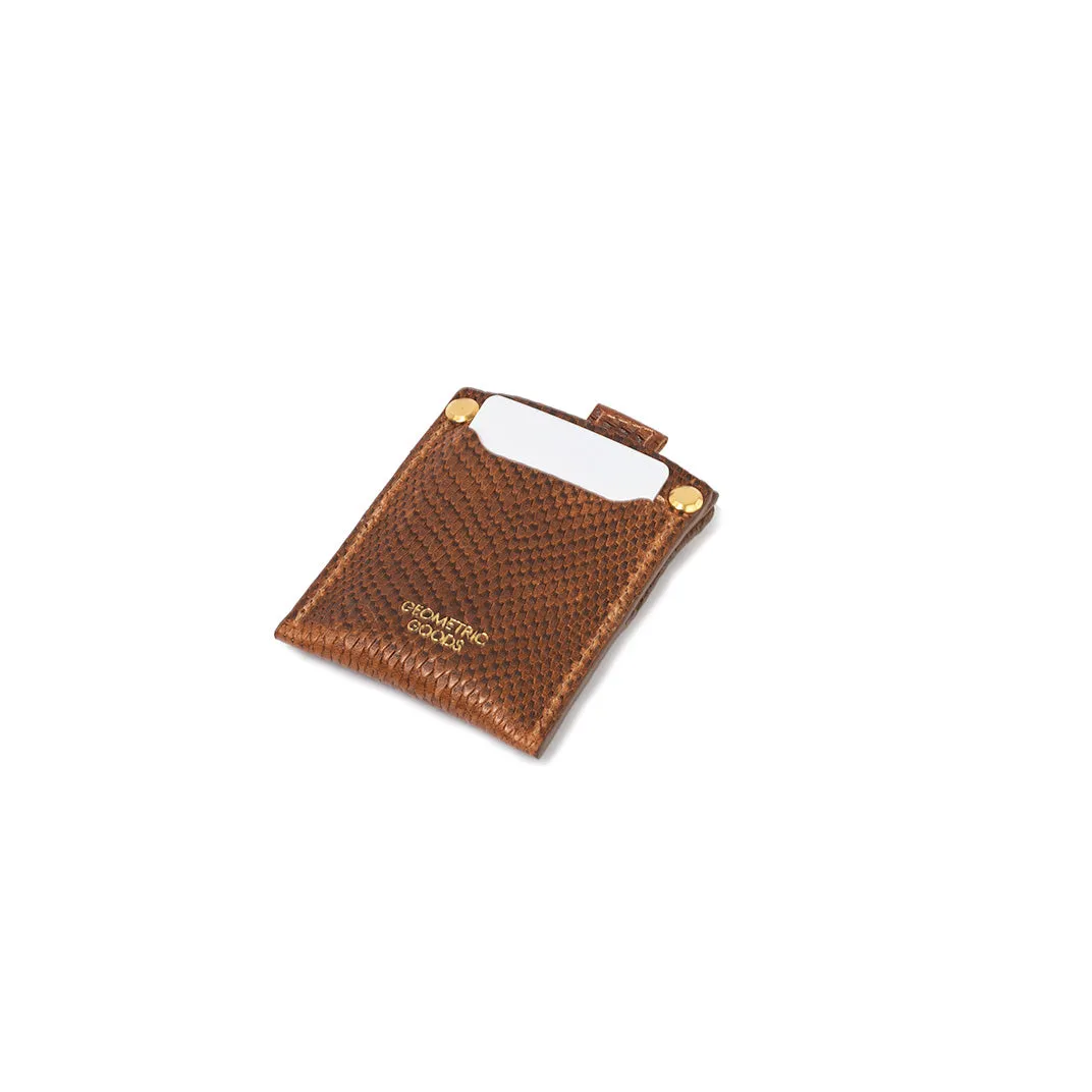 Leather AirTag Card Holder 2.0 (Snake Print)