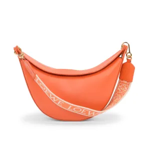 Loewe Orange Satin Calfskin Small Luna Bag   Strap