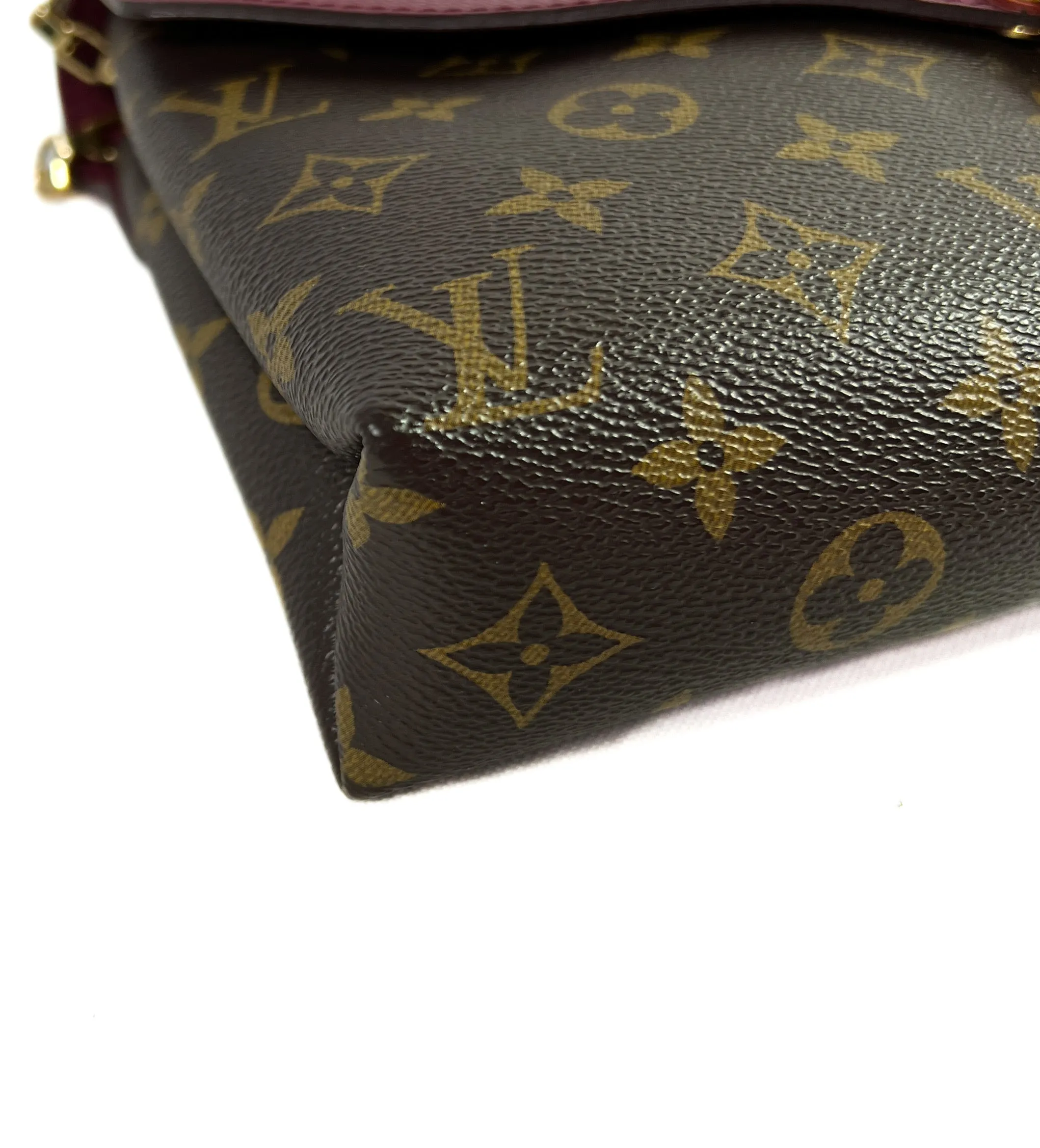 Louis Vuitton Aurore Monogram Coated Canvas Pallas Chain Bag 2014