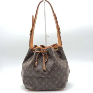 LOUIS VUITTON MONOGRAM PETIT NOE DRAWSTRING BAG