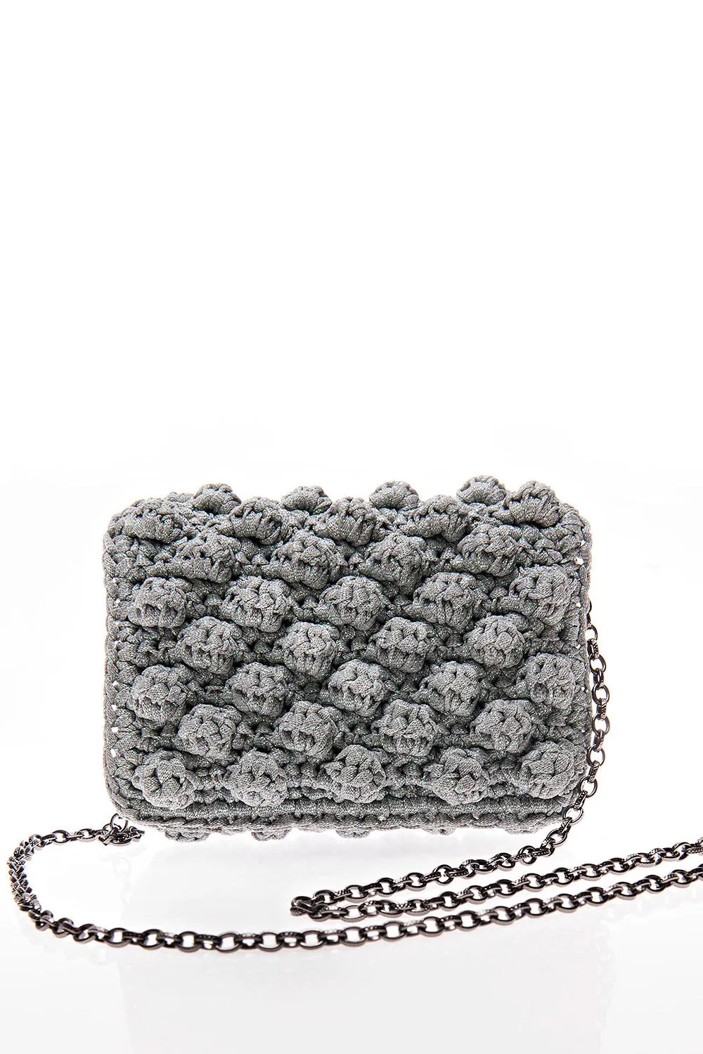 Lulu K Mini Bubbles Bag - Silver