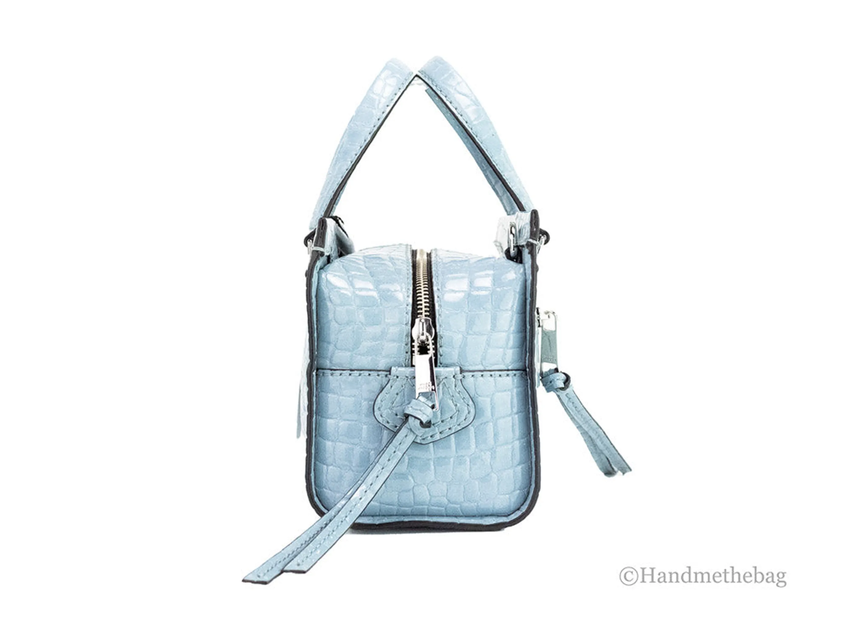 Marc Jacobs Mini Cruiser Stone Blue Leather Satchel