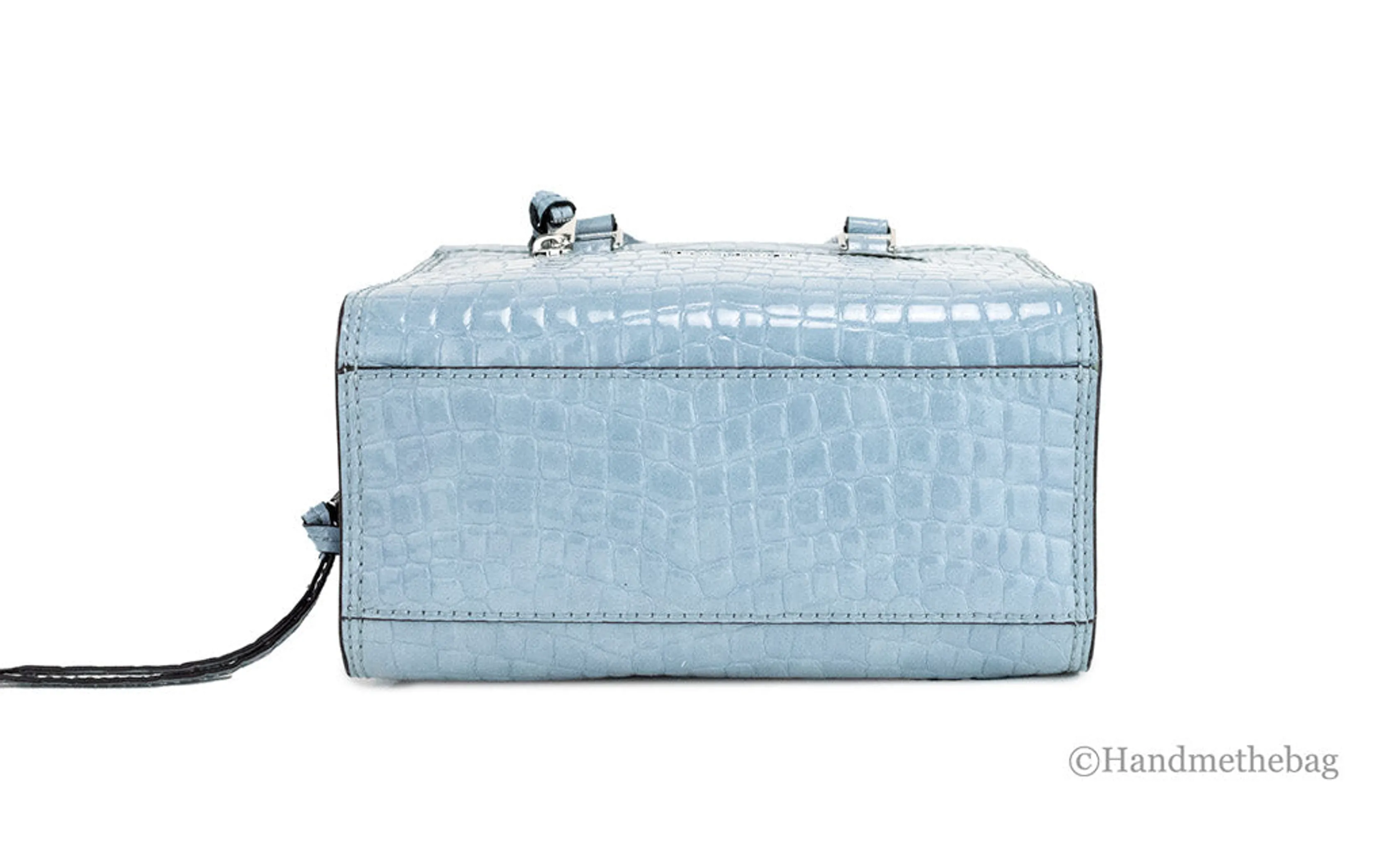 Marc Jacobs Mini Cruiser Stone Blue Leather Satchel