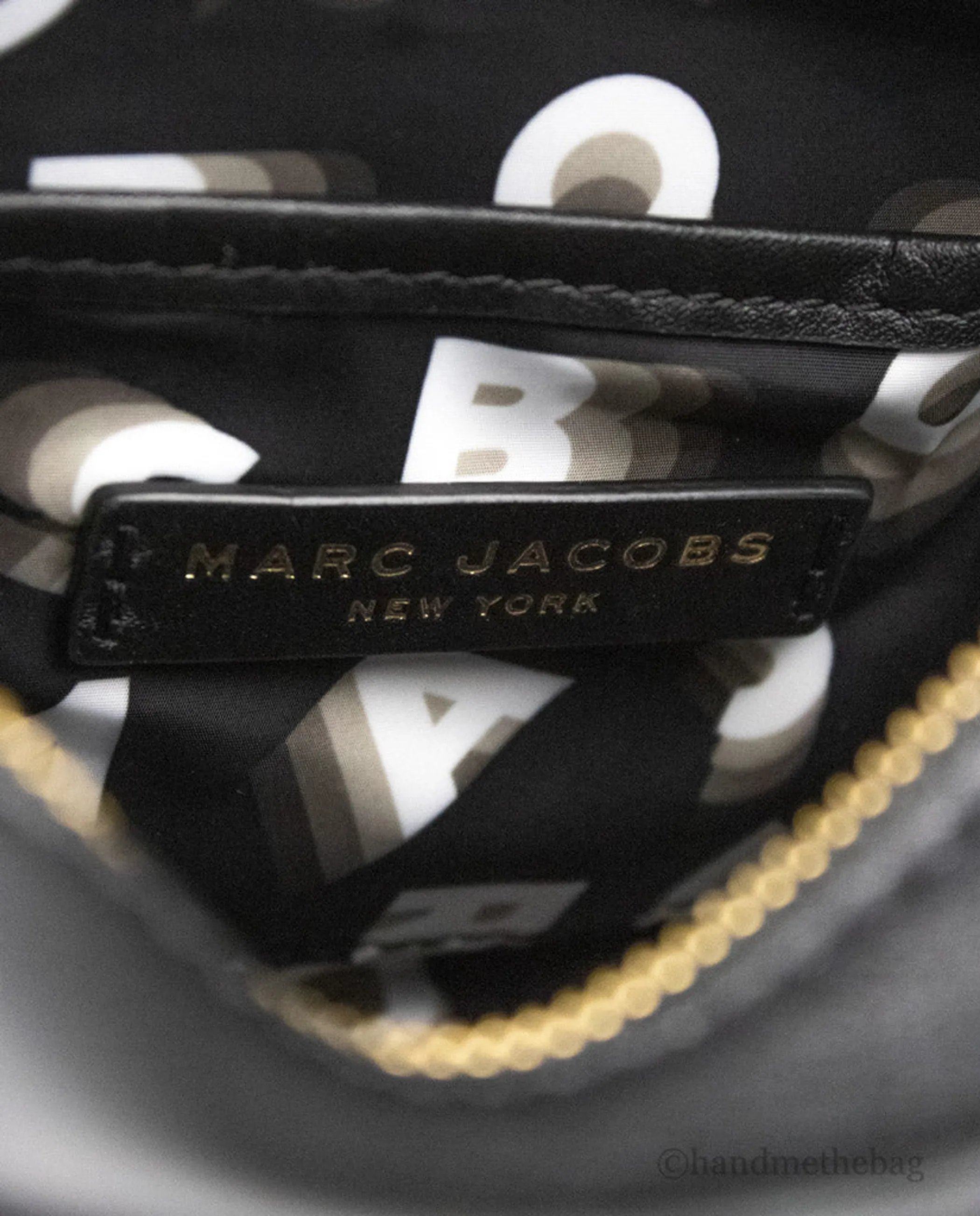 Marc Jacobs Signet Flash Black Camo Strap Camera Bag