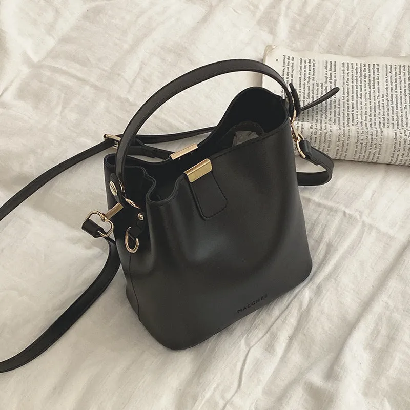 MINIMALIST BUCKET BAG VERSATILE SINGLE SHOULDER CROSSBODY BAG