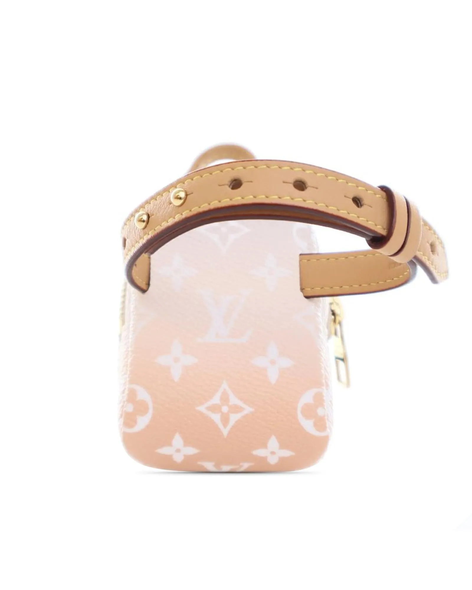 Monogram Arm Bracelet with Adjustable Strap and Top Zip Closure