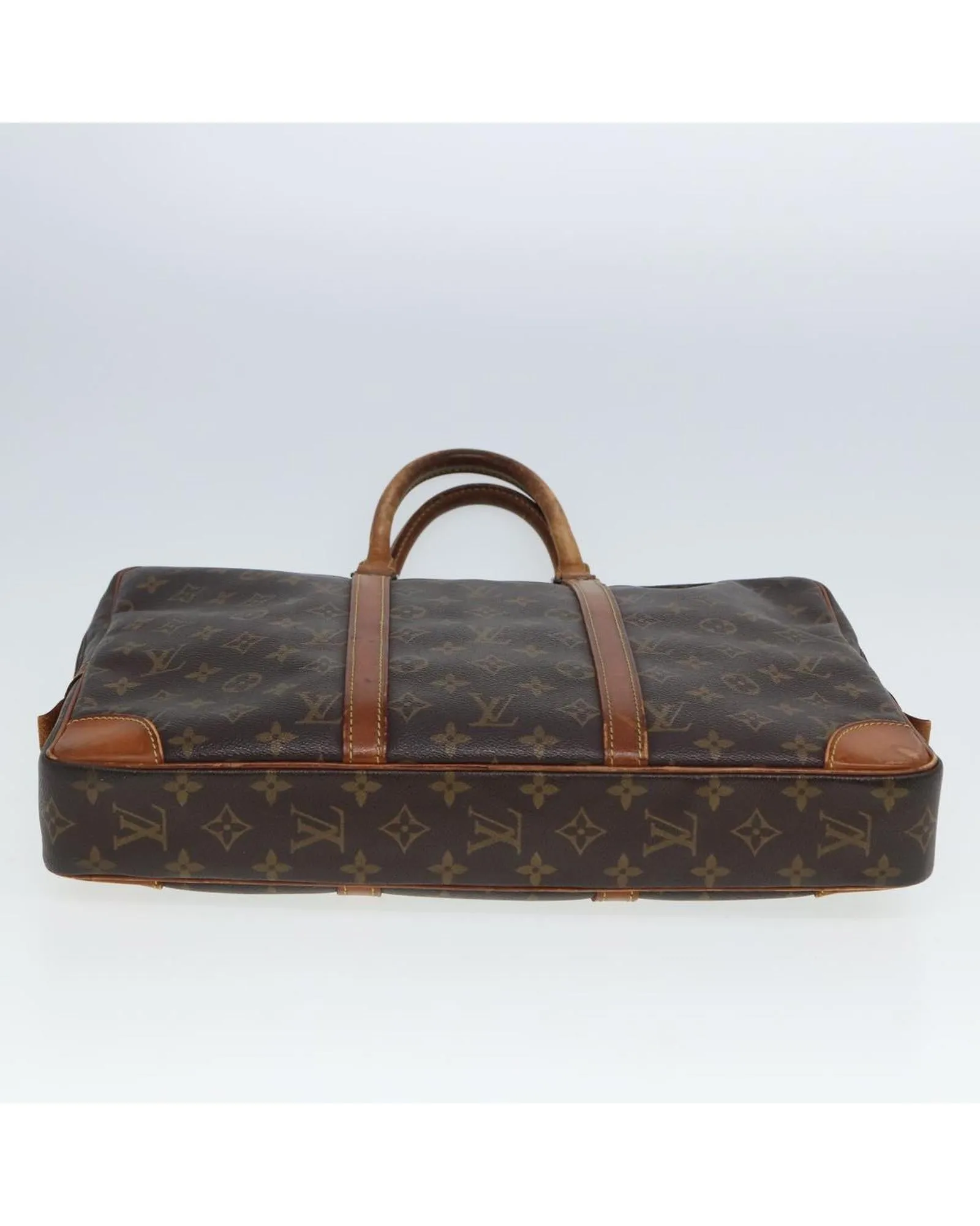 Monogram Canvas Business Bag with Multiple Pockets