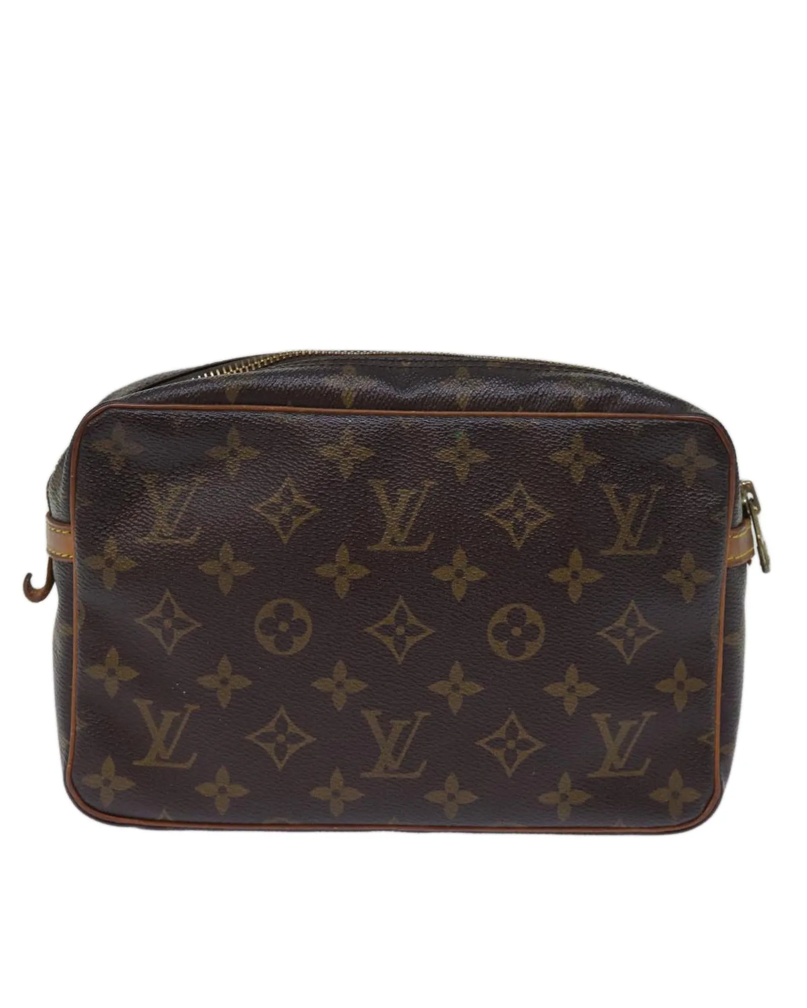 Monogram Canvas Clutch Bag with Metal Fittings - USA Made (CD Rank)