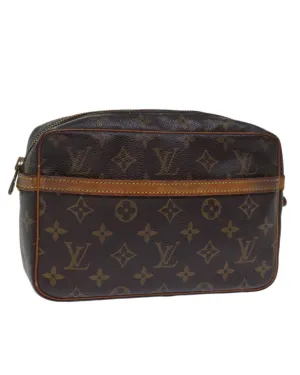 Monogram Canvas Clutch Bag with Metal Fittings - USA Made (CD Rank)