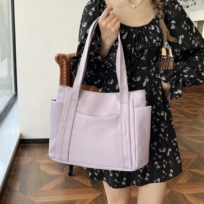 New Cross-Border Fashion Nylon Cloth Bag Commuter Large Capacity Shoulder Bag Bag Female Minimalist Preppy Style Student Handbag