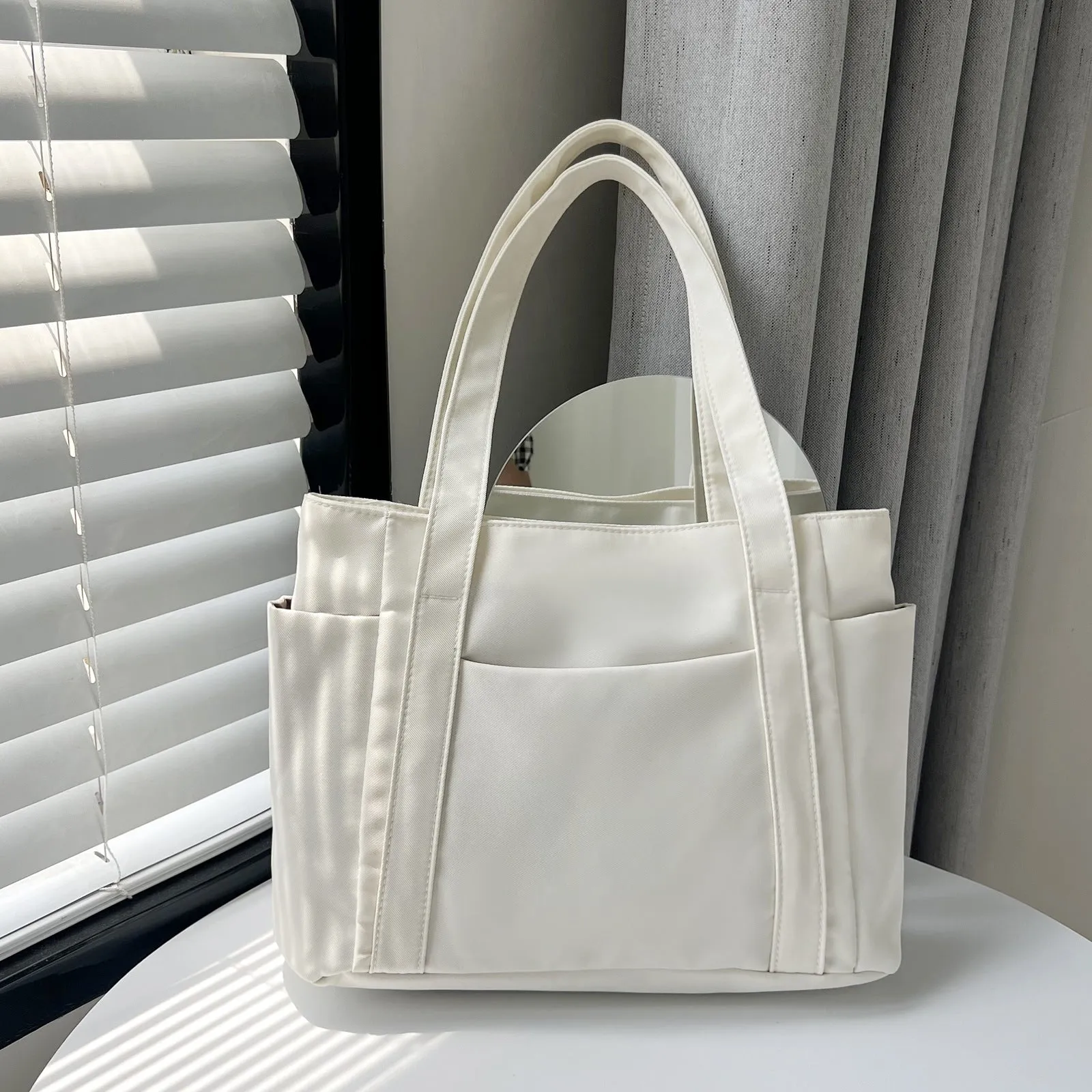 New Cross-Border Fashion Nylon Cloth Bag Commuter Large Capacity Shoulder Bag Bag Female Minimalist Preppy Style Student Handbag