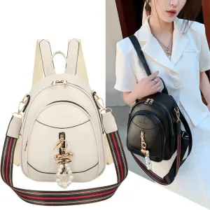 New Korean Style Pu Soft Leather Fashion Women's Bag Backpack Women's Casual Versatile Bag Women's Backpack Travel