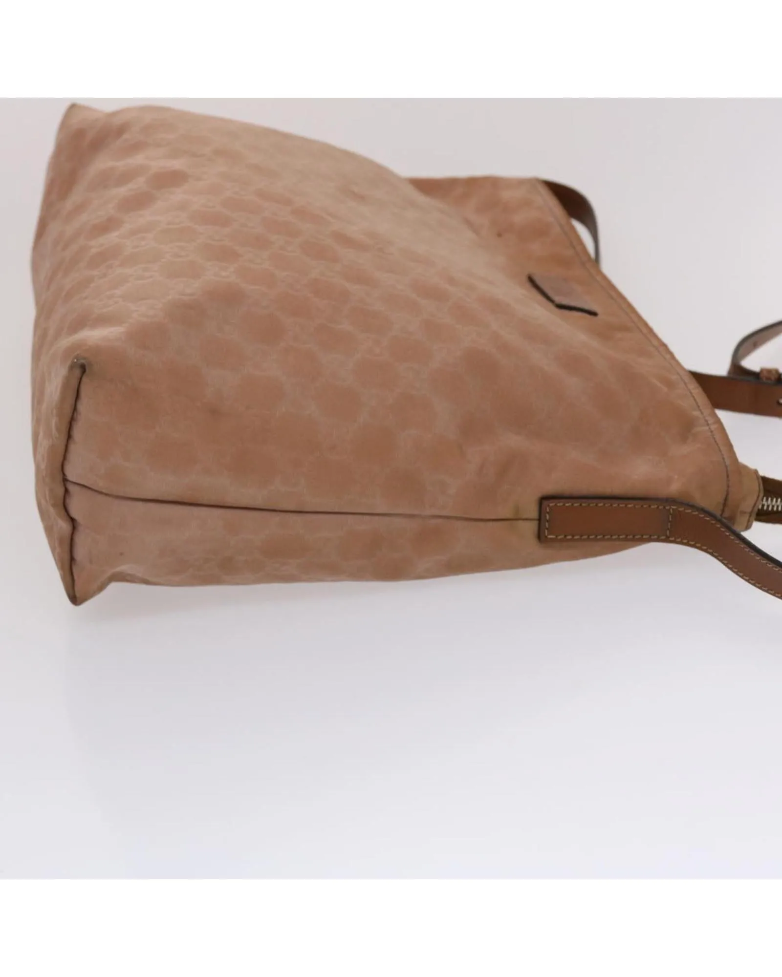 Nylon GG Canvas Shoulder Bag in Pink and Brown by Italian Designer