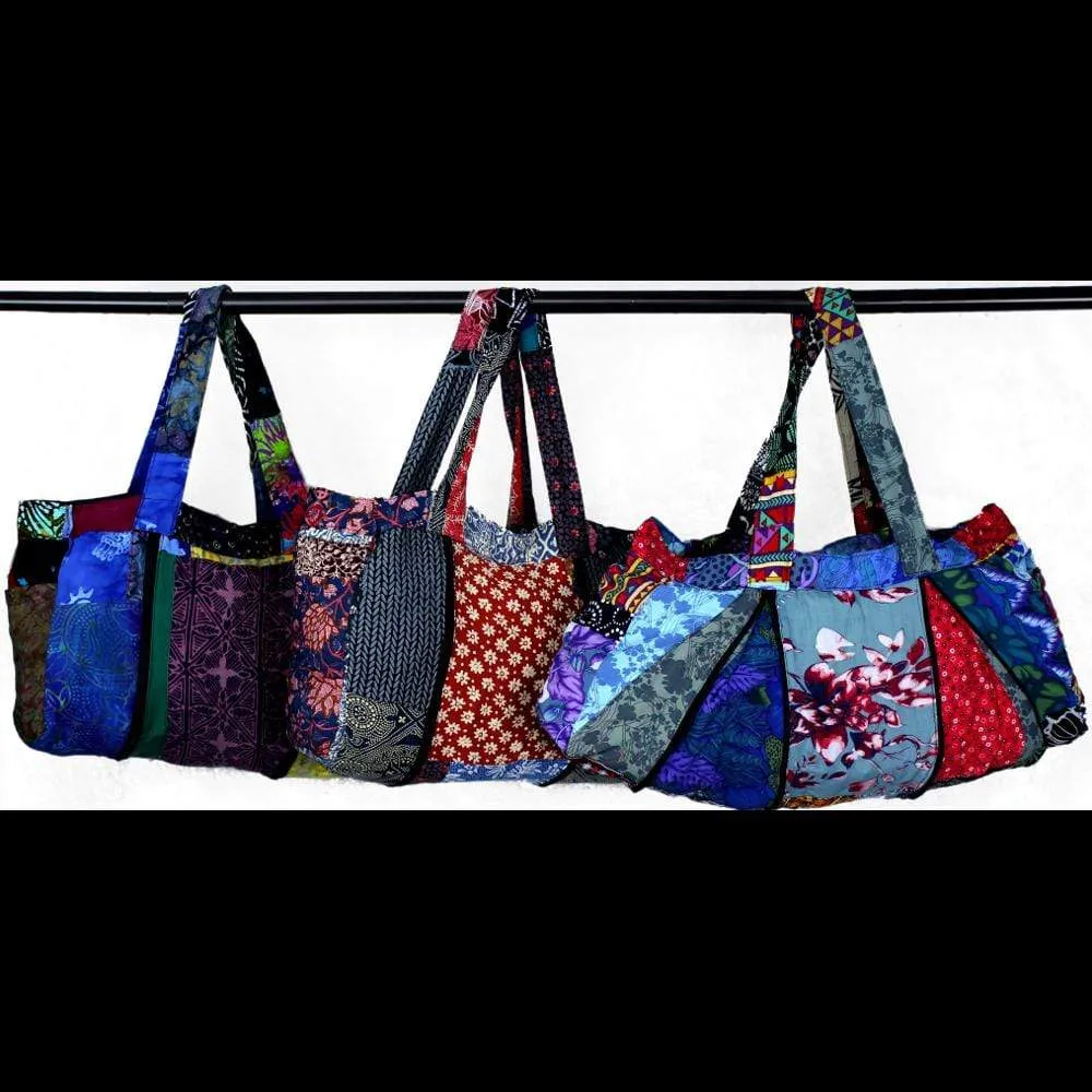 Patchwork Expandable Zipper Bag