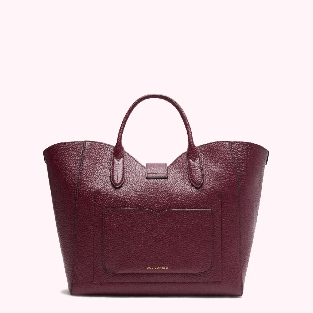 PLUM LIP TURNLOCK MORTIMER HANDBAG