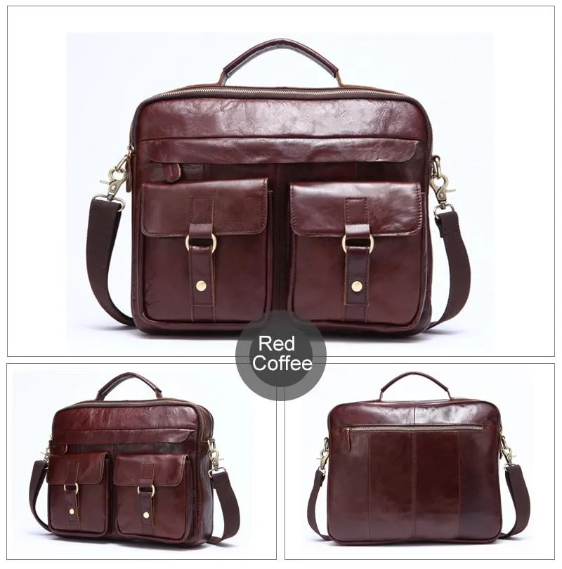 Premium Genuine Leather Briefcase - 11 Different Colors