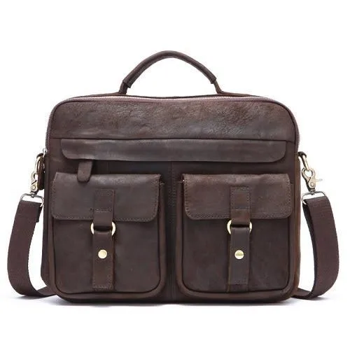 Premium Genuine Leather Briefcase - 11 Different Colors