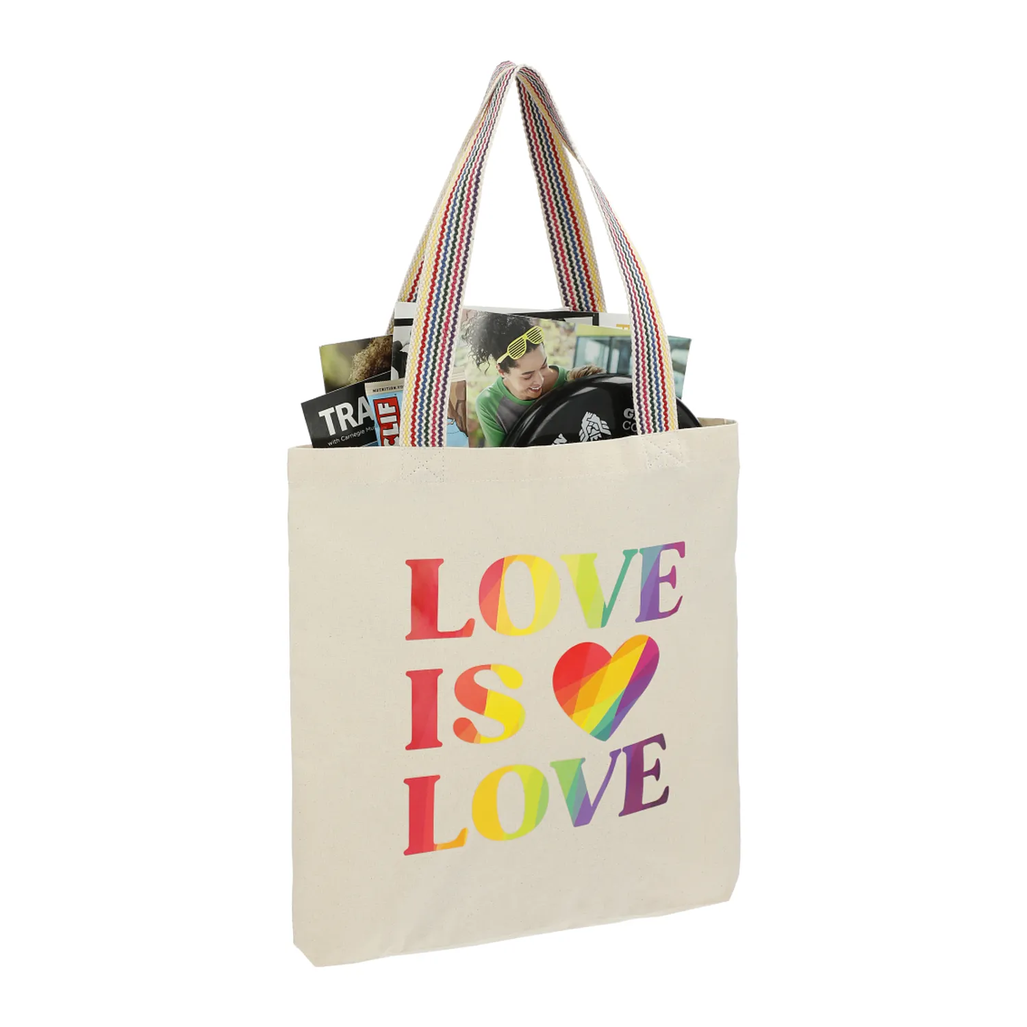 Rainbow Recycled 6 oz. Cotton Convention Tote