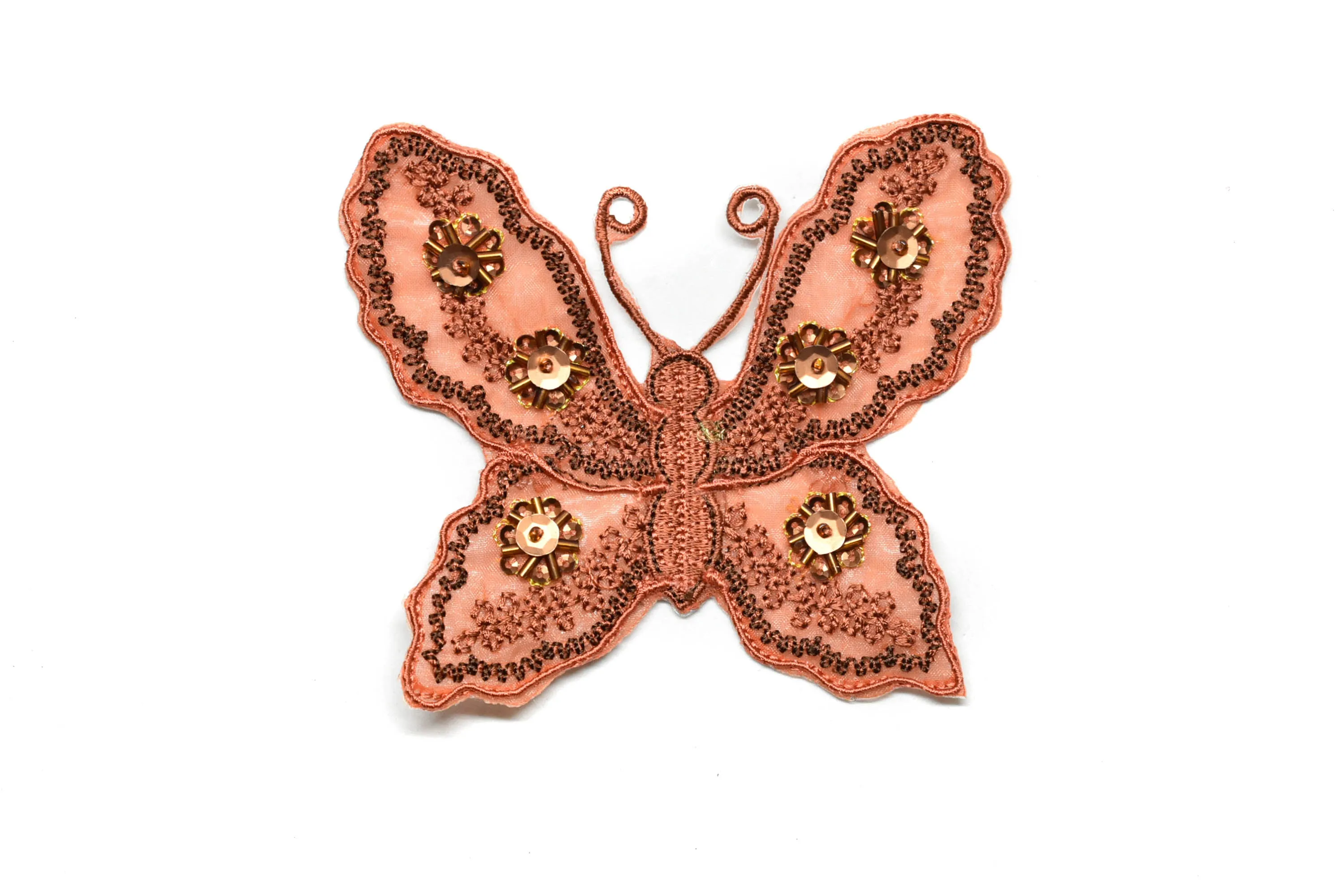 Sequins Butterfly Applique with Beads | Beaded Butterfly Applique | Elegant Butterfly Applique | Sew on Butterfly Applique