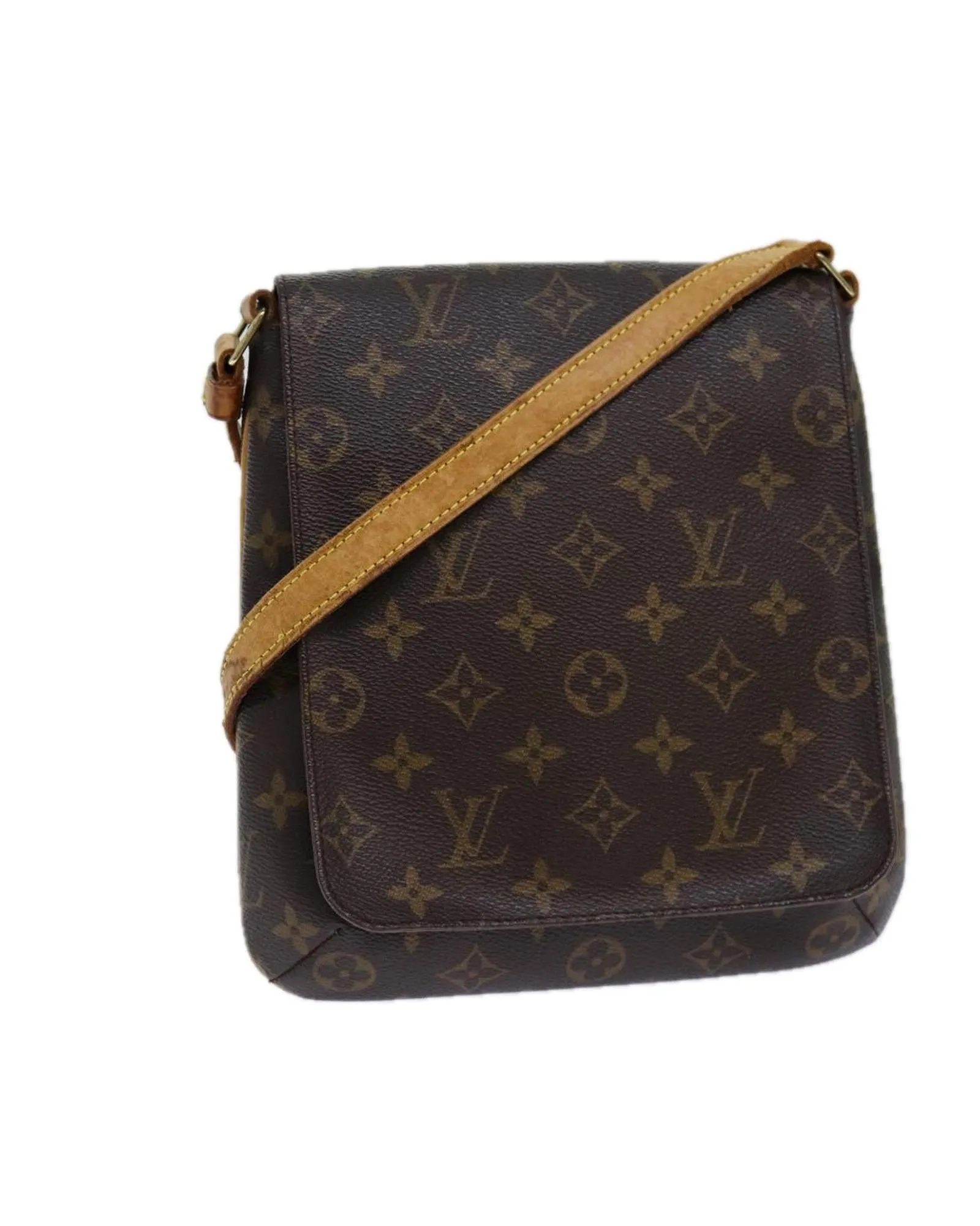 Short Shoulder Bag in Monogram Canvas with Shoulder Strap