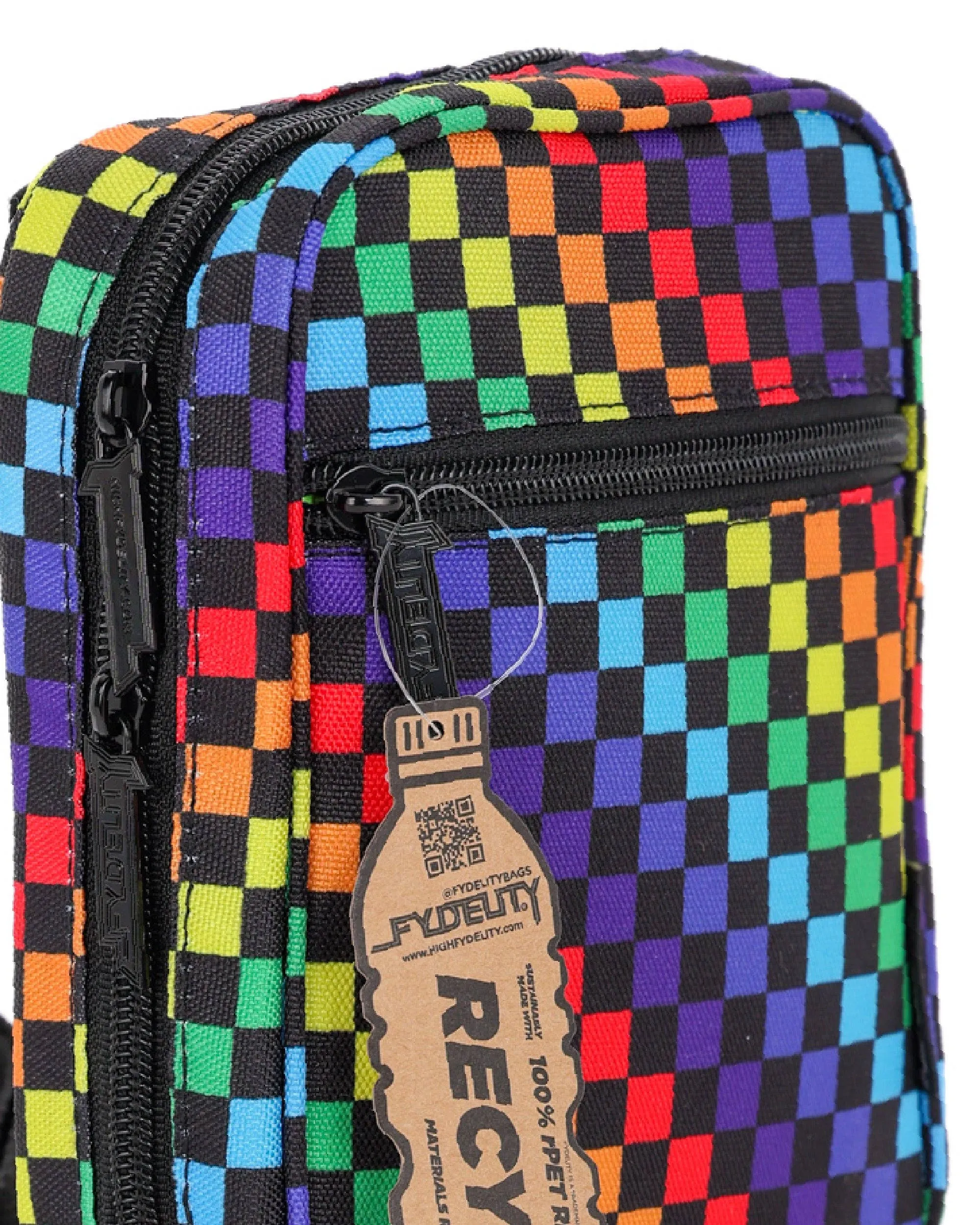 Sidekick Sling | Recycled RPET | Indy Rainbow Check