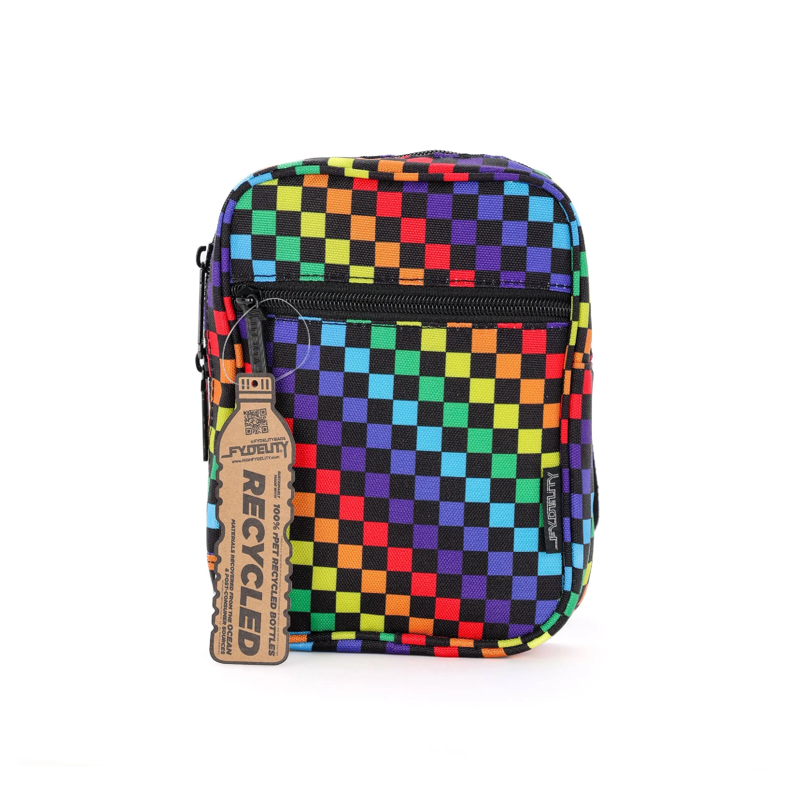 Sidekick Sling | Recycled RPET | Indy Rainbow Check